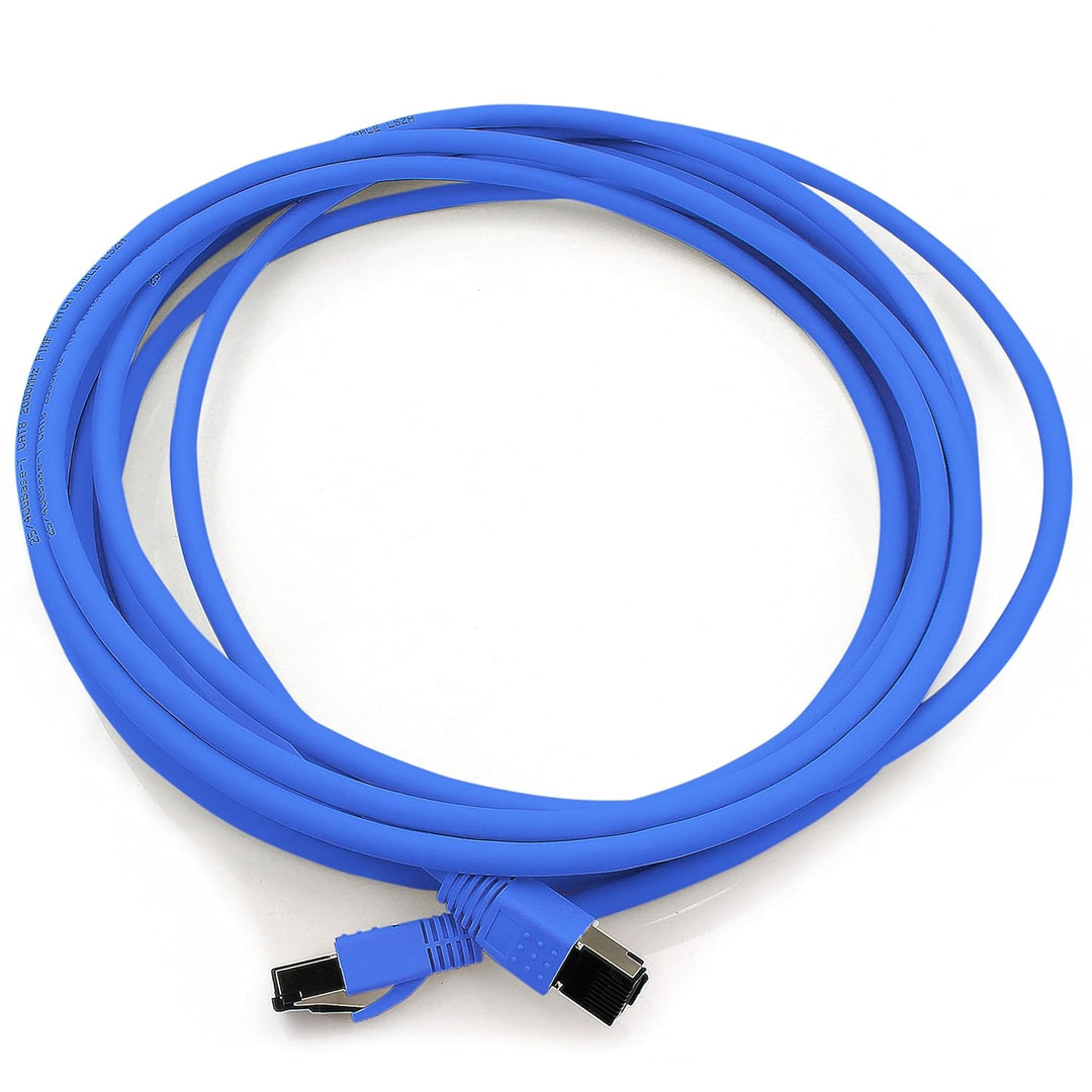 1aTTack.de 10m Cat 8 Netzwerkkabel CAT8 Kabel Blau - 1 Stück Cat.8 Lan 2000 Mhz 40 Gbit s 40GBase-T