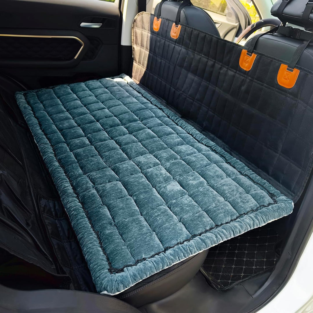 Hundematte Auto Rückbank 63×137 cm – Maschinenwaschbar, rutschfeste Hundedecke fürs Auto, Dicke PP-W