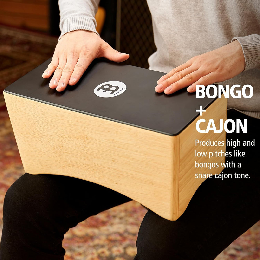 Meinl Percussion Bongo Cajon Instrument/Trommel für Kinder und Erwachsene inkl. Snareteppich - Tromm
