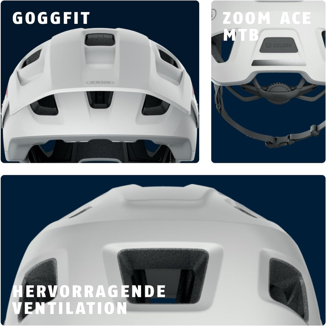 ABUS MTB-Helm MoDrop - robuster Fahrradhelm mit guter Belüftung für Mountainbiker - individuelle Pas