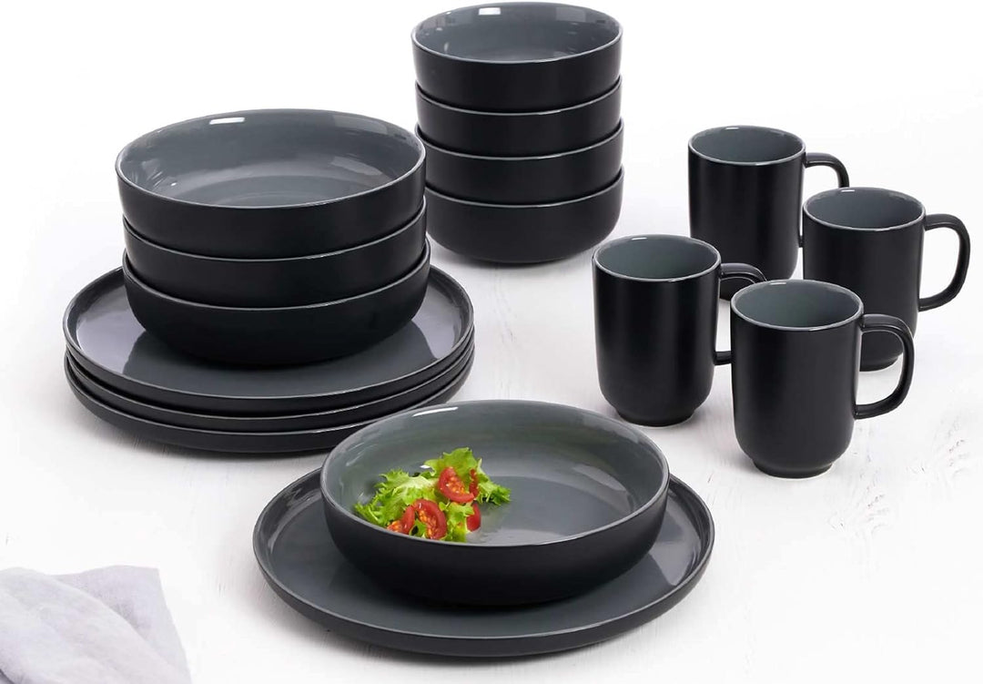 Ritzenhoff & Breker Kaffeebecher-Set Jasper, 4 Stück (1er Pack), Schwarz
