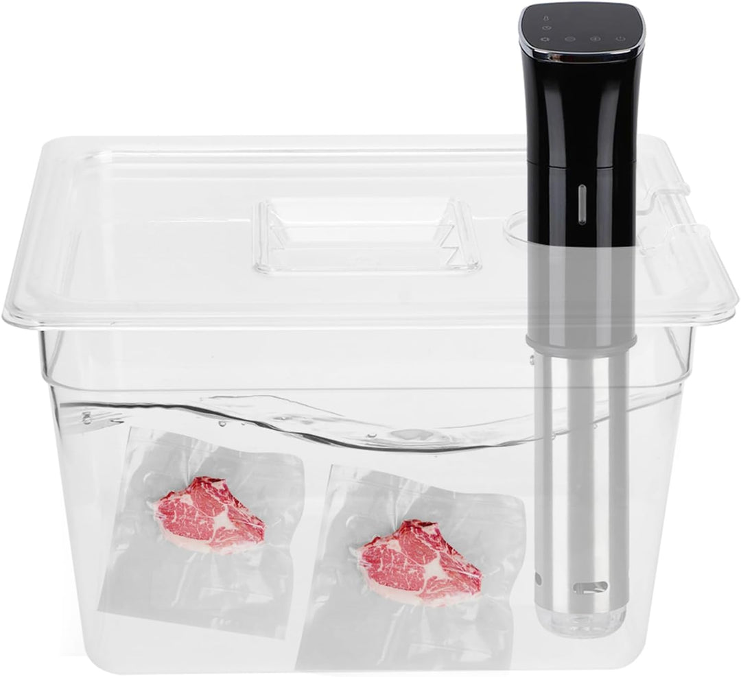 Sous-Vide-Behälter, Zusammenklappbar, Aufklappbar, 11 L, Präzisionskocher mit Deckel
