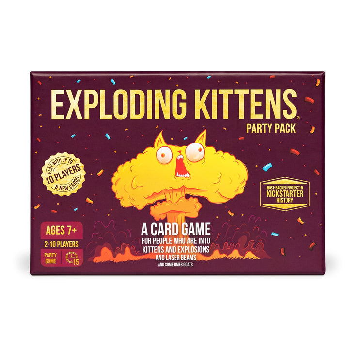 Exploding Kittens Party Pack - Card Games for Adults Teens & Kids - Fun Family Games - A Russian Rou