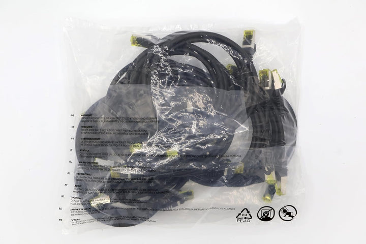 Cat.7 Netzwerkkabel 1,5m Schwarz 10 Stück Cat7 Ethernetkabel Netzwerk LAN Kabel Rohkabel 10 Gb s SFT