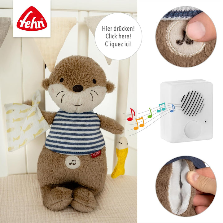 Fehn Einschlafhilfe Otter Theo – Baby Einschlafhilfe mit Soundmodul: Otter Theo Kuscheltier mit entn