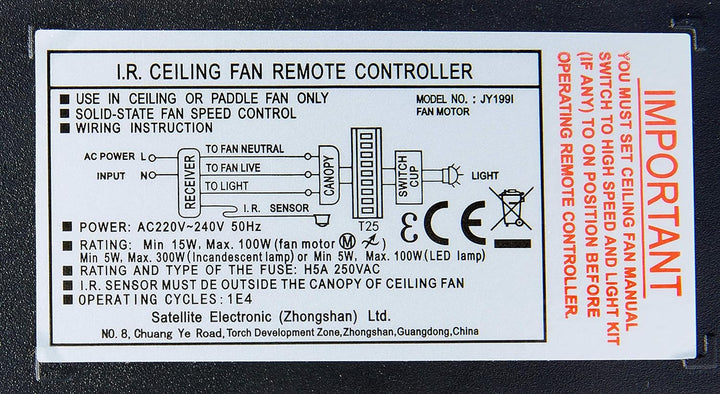 Westinghouse Fernbedienung für Deckenventilatoren,Mit Dimm-Funktion, 11 x 2,2 x 5,1 cm Ohne zusätzli