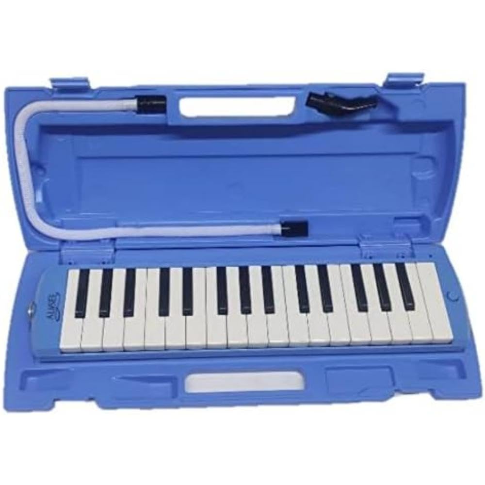 Melodica 32 Tasten MH32-BL - Hellblau - Blasmusikinstrumente, Mittelschulmelodica mit 32 Tasten, kom