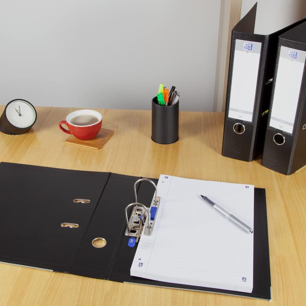 Oxford Smart Pro+ Ordner A4 80 mm PP/PP Schwarz 10er Stück, Schwarz