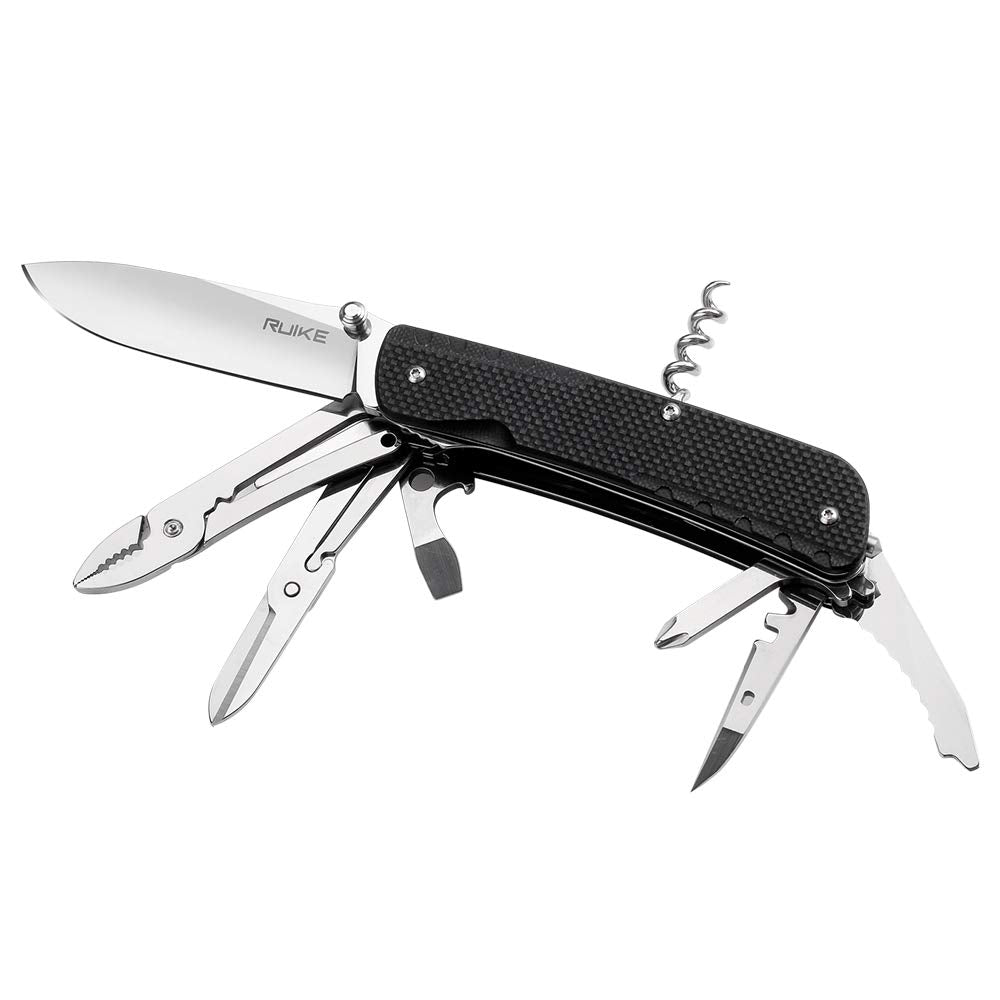 RUIKE RKELD41B Unisex Trekker ld-41b Multitool, Schwarz, One Size, Einheitsgrösse