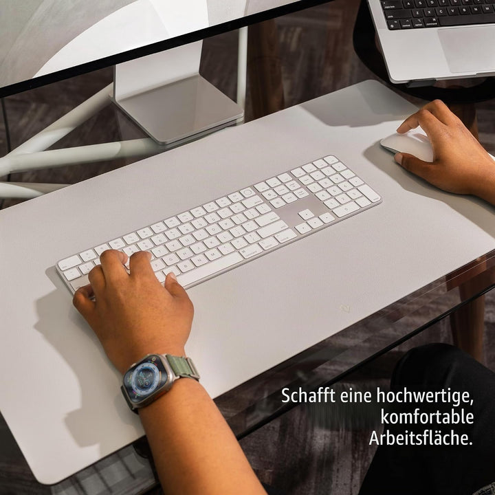 Twelve South DeskPad | Nachhaltige Leder-Verlängerungsmatte für die Maus, spritzwasserfest, rutschfe