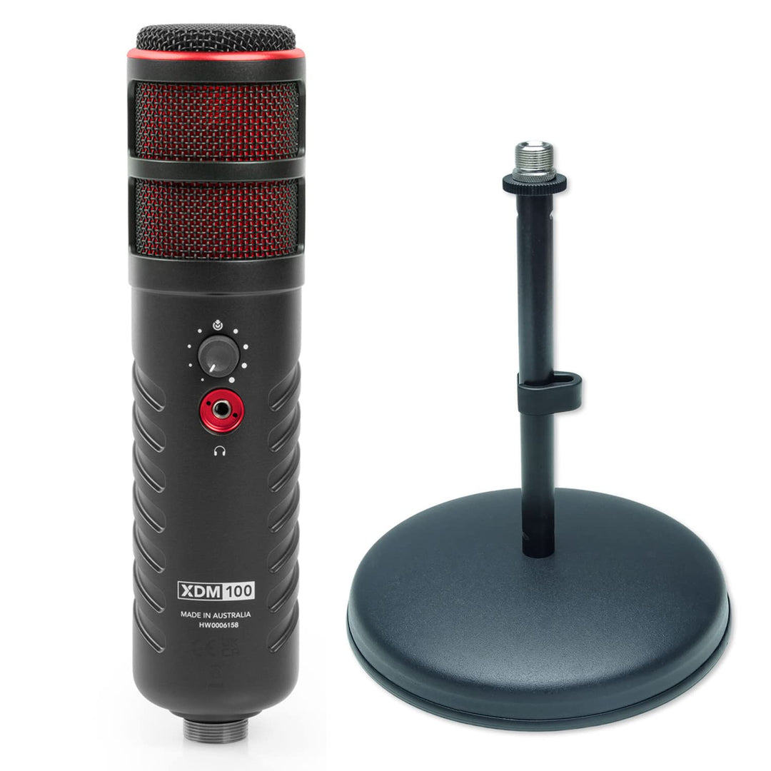 Rode X XDM-100 USB-Sprechermikrofon + keepdrum MS032 Tischstativ