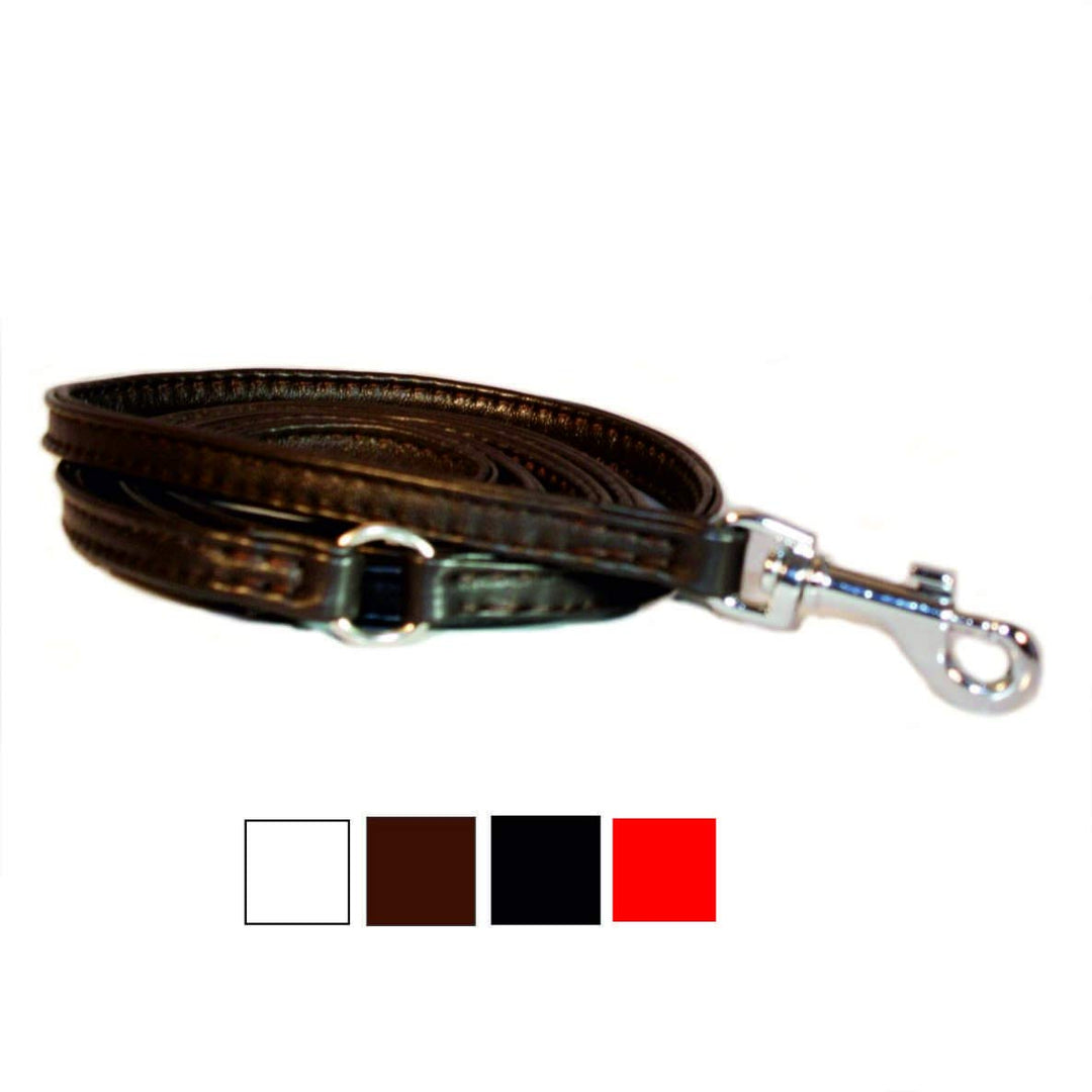 STILHUND Flachlederleine Nappa, Hundeleine, super weiches Nappaleder Farbe schwarz, Grösse 2m 2m sch