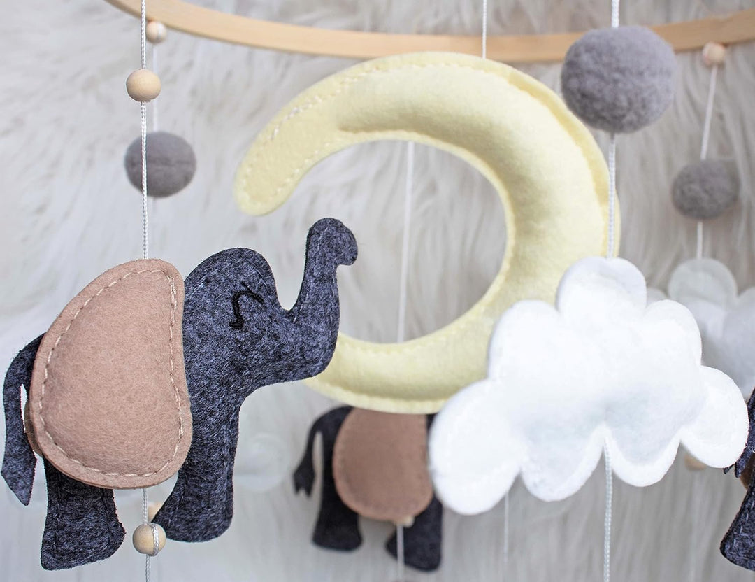 BABYLEDO Mobile für Babybett mit Geschenkbox, Traumfänger, Bettglocke, Holz, Babyzimmer Dekoration,