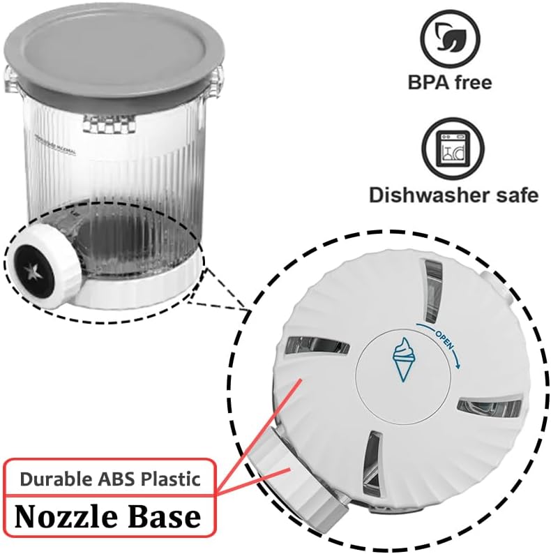 2er-Pack Behälter für Ninja Swirl by CREAMi Softeis Eismaschine, Eisbehälter Becher mit Deckel Zubeh