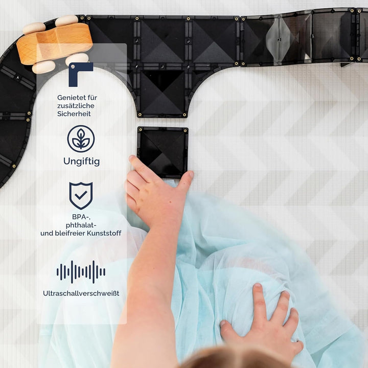 CONNETIX Magnetische Fliesen Strassen-Kreativpaket, 48 Stück