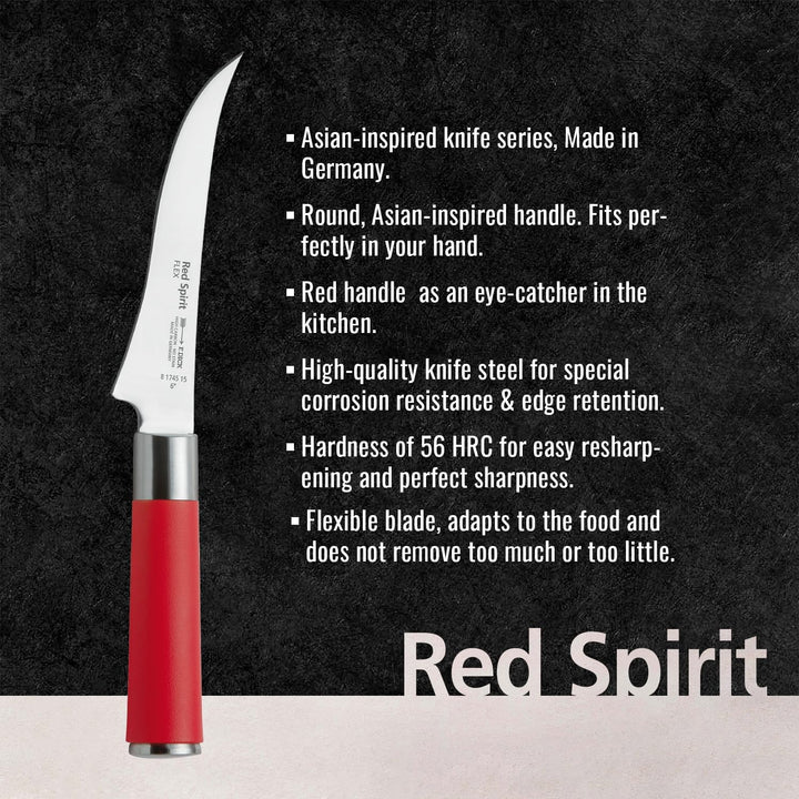 F. DICK Ausbeinmesser, Red Spirit (Messer mit Klinge 15 cm, X55CrMo14 Stahl, nichtrostend, 56° HRC)