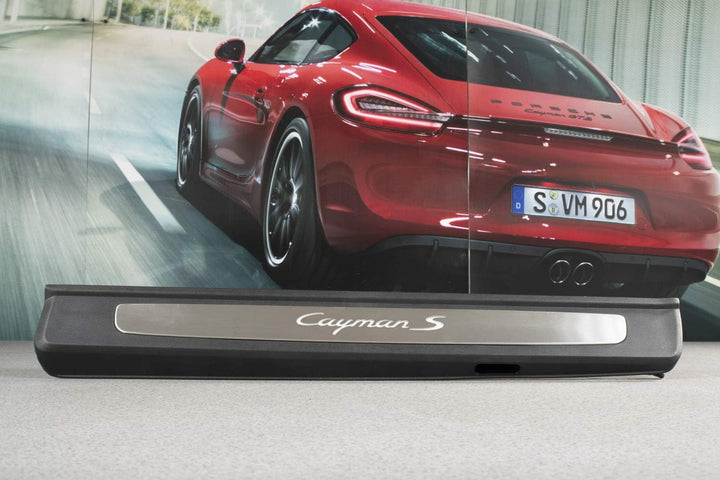 Porsche 718 Cayman S 981/982 Einstiegleiste Edelstahl+Beleuchtung LINKS