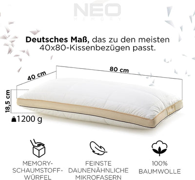 Vitapur NEO Kissen 40x80 cm - EIN Star Wars-ähnliches Kopfkissen, das einen Neuen Standard des Schla