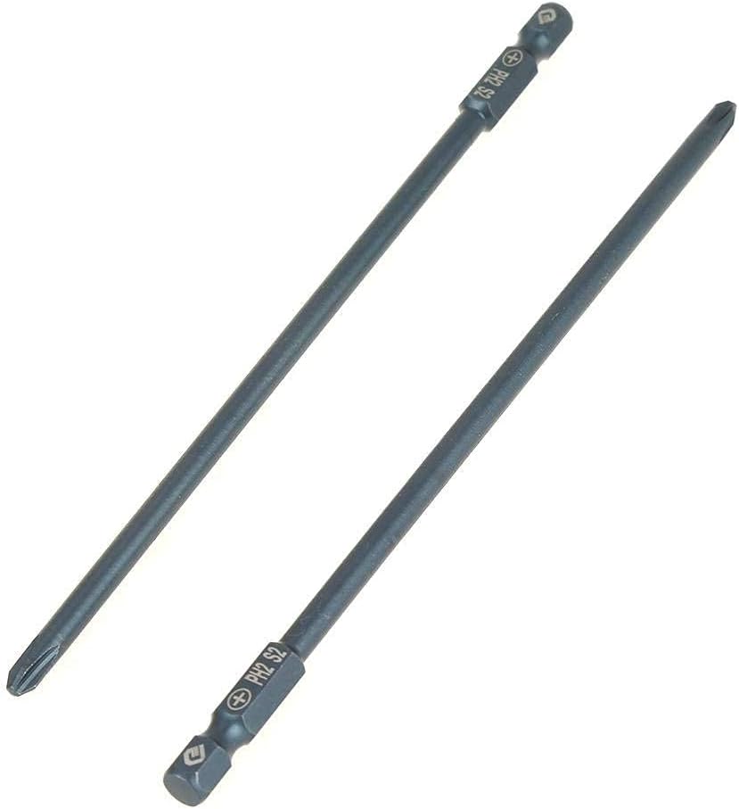 10 pcs150mm Schraubendreher Lange Kreuzschlitzschraubendreher-bits Set S2 1/4 inch Sechskantschaft P