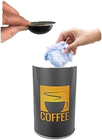 Premium Paddose für 20 Kaffeepads GOLD S +Tisch Abfallbehälter ohne Deckel mit Ø 8,5 x 9 cm, 0.5 Lit
