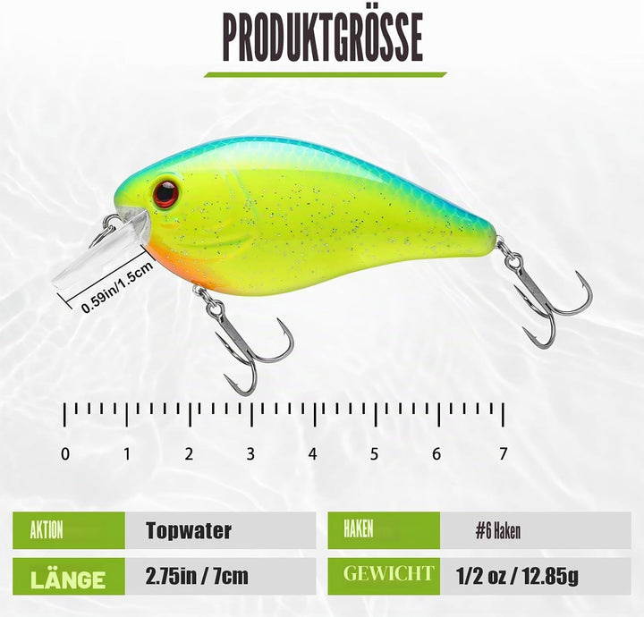 TRUSCEND Swimmax für Süss- und Salzwasser, Lebensechte Angelköder für Barsch, Forelle, Crappie, Zand