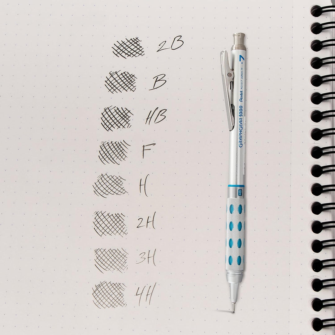 Pentel Super Hi-Polymer-Minen, 0,7 mm, HB, Medium, Schwarz, 12 Röhren Blei (50-HB)