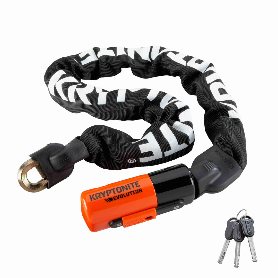 Kryptonite 808 Kabelschloss Evolution series 4 Integrated Chain 1090, Schwarz, 90cm Single, Single