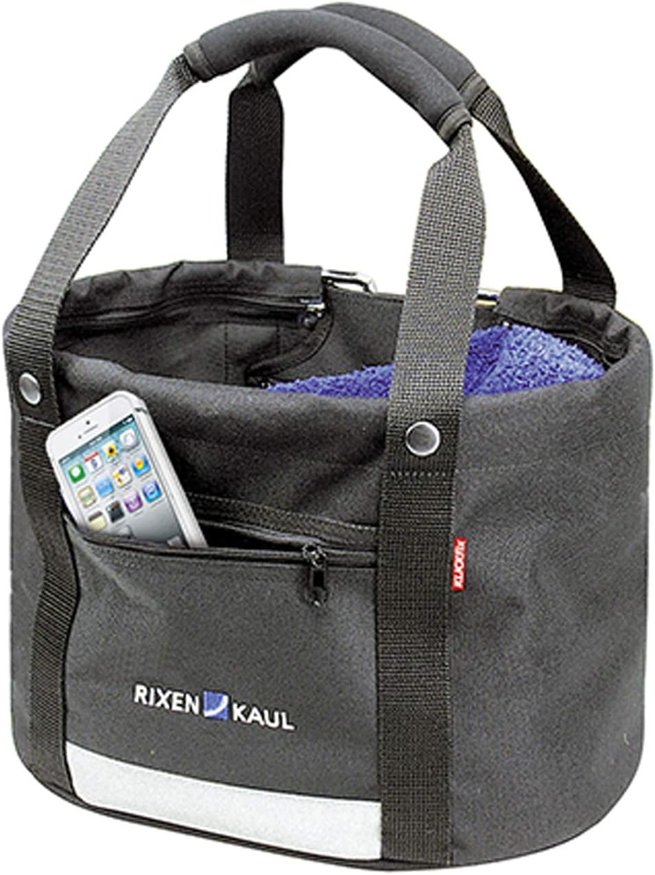 KLICKFix Fahrradkorb Shopper Comfort Mini, Schwarz, 24 x 23 x 24 cm, Schwarz