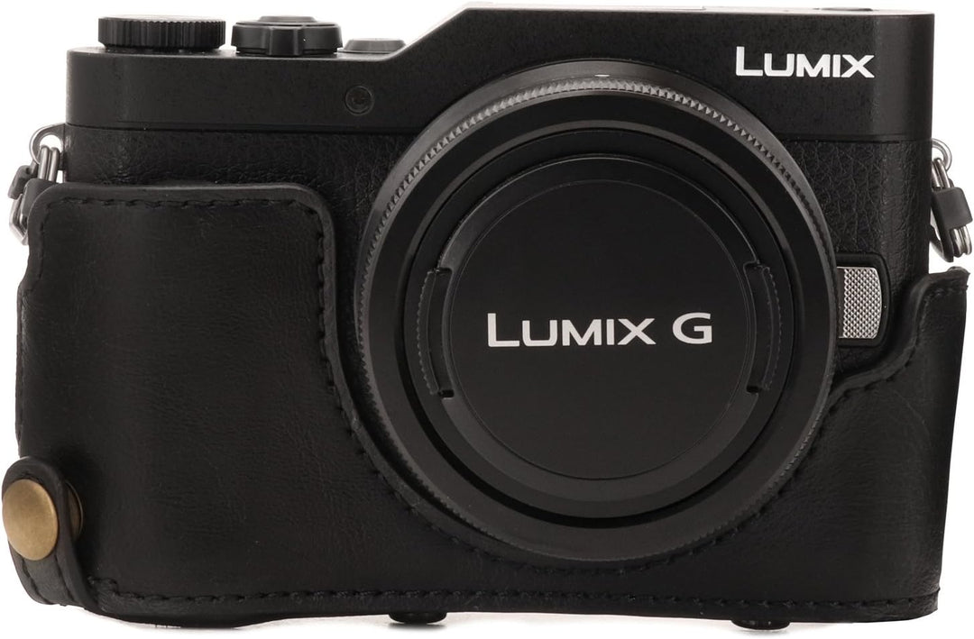 MegaGear Panasonic Lumix DC-GX950, GX900, DC-GF10 (12-32mm) Ever Ready Leder Kamera-Case mit Trageri