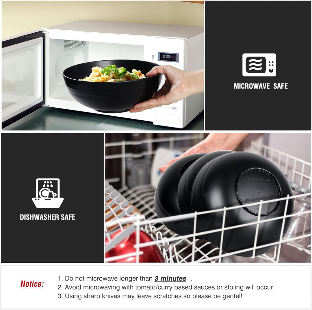 Unzerbrechliche grosse Müslischalen – 2,25 l Kunststoff leichte Salat-, Suppen-, Obstschalen-Sets –