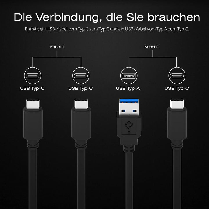 Sabrent Portable SSD 1TB Starke Schale Rugged, Festplatte extern NVMe, USB 3.2 Gen 2, 1000 MB/s Lese