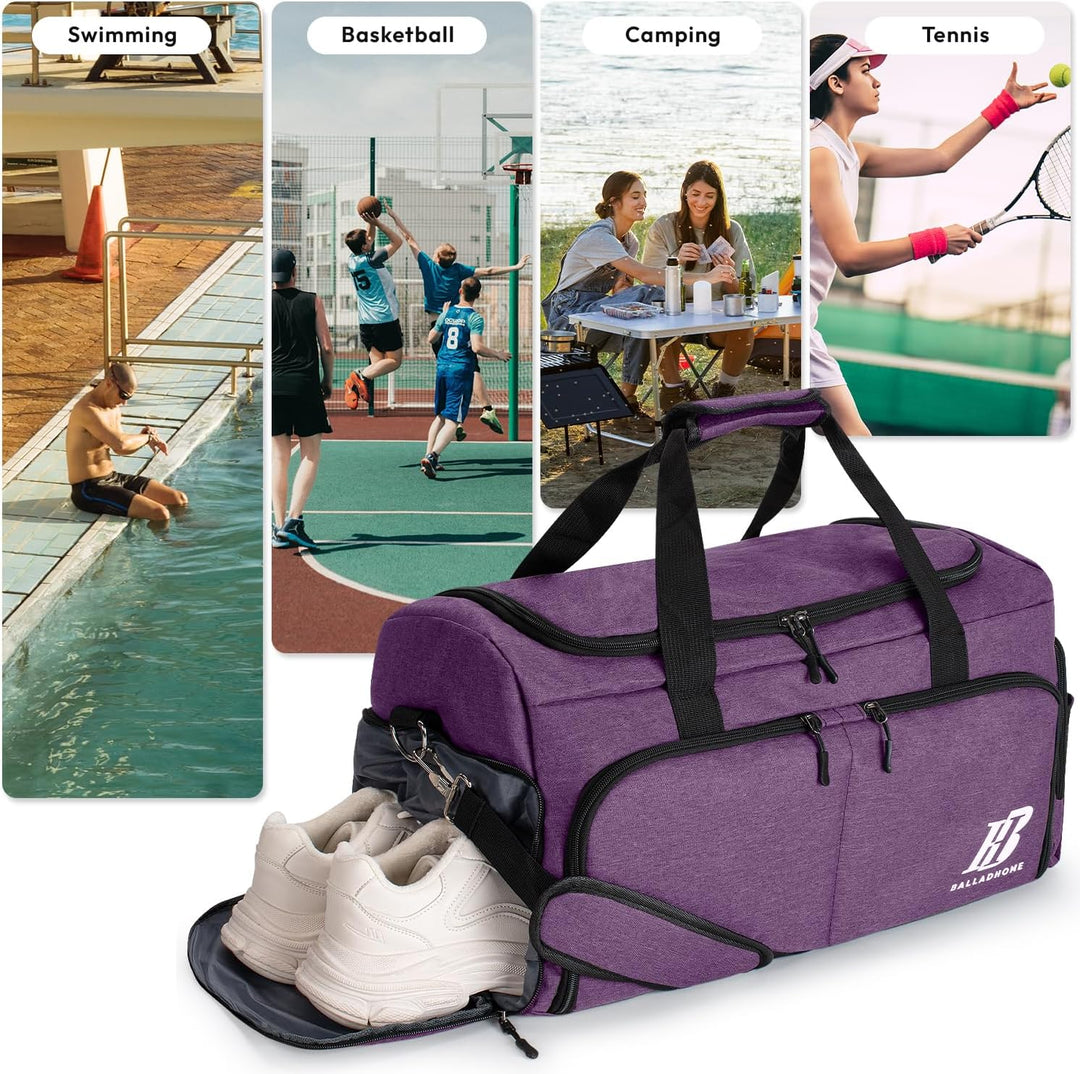 Sporttasche Reisetasche für Damen und Herren Trainingstasche Gym Bag mit Schuhfach und Nassfach Duff