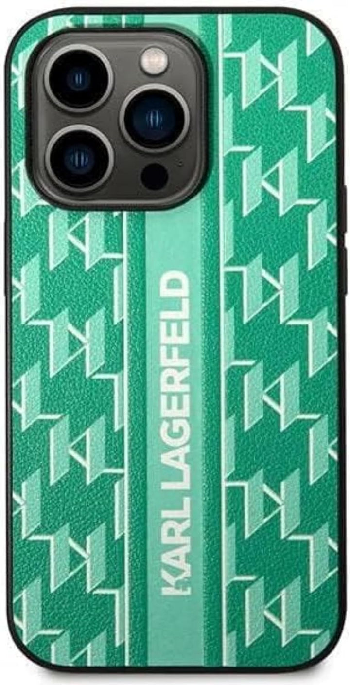 Karl Lagerfeld KLHCP14XPGKLSKN hülle für iPhone 14 Pro Max 6,7" hardcase grün/Green Monogram Stripe