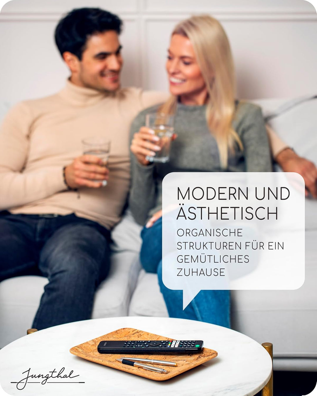 JUNGTHAL Schlüsselschale Dekoschale Schmuckschale Taschenleerer Kork (2er Set) - Exklusive Deko Abla