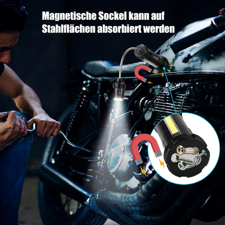 IMAGE Grill Licht 2 Stück magnetische Grilllampe mit Seitenleuchte 360° drehbare LED Beleuchtung für