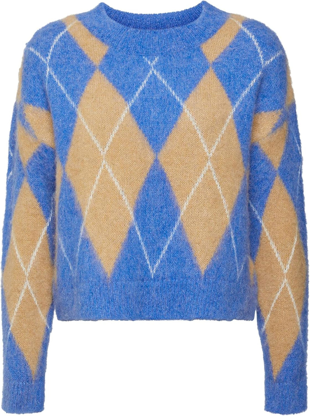 ESPRIT Pullover aus Wollmix mit Argyle-Muster XS Bright Blue, XS Bright Blue
