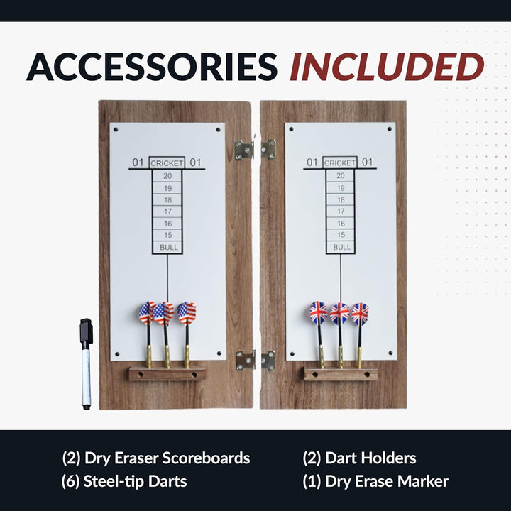 Hathaway Winchester Dartscheibe & Schrank Set Treibholz, Treibholz