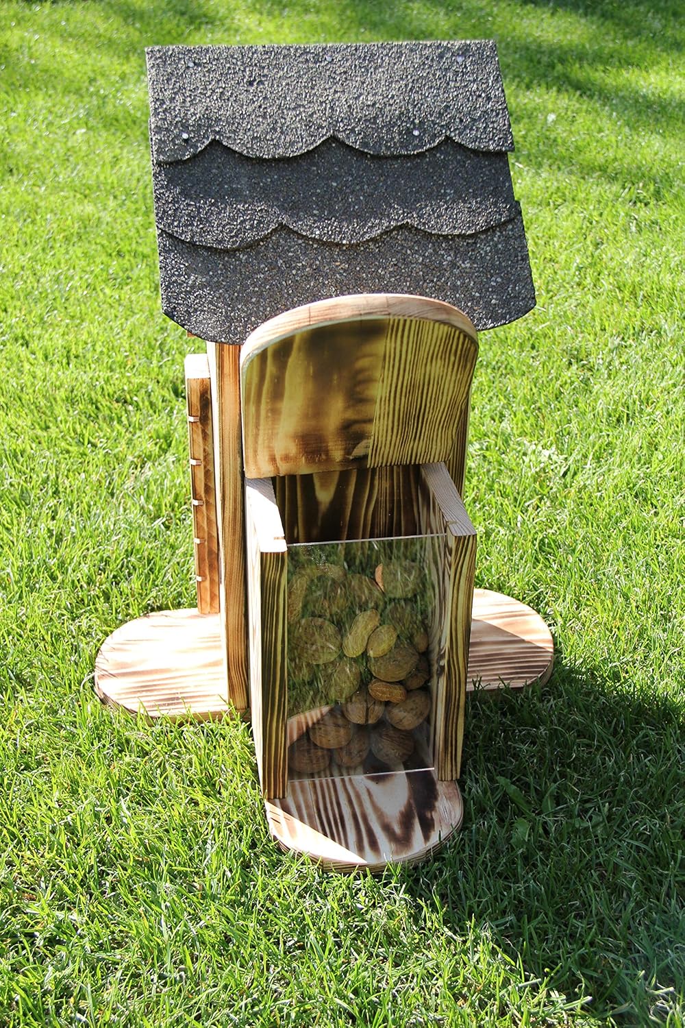 Eichhörnchenfutterhaus-Eichhörnchen-Haus-Eichhörnchenhaus-Futterautomat-Futterhaus-Nistkasten-Kobel-
