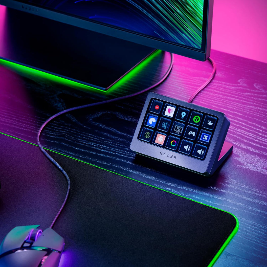 Razer Stream Controller X - All-in-One-Controller für Streaming (15 Switchblade-Tasten, Multi-Link-M