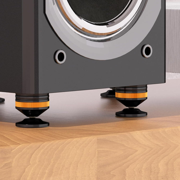 Monosaudio High-End Isolationsfüsse Lautsprecherspikes, Vibrationsentkopplung für Lautsprecher, Vers