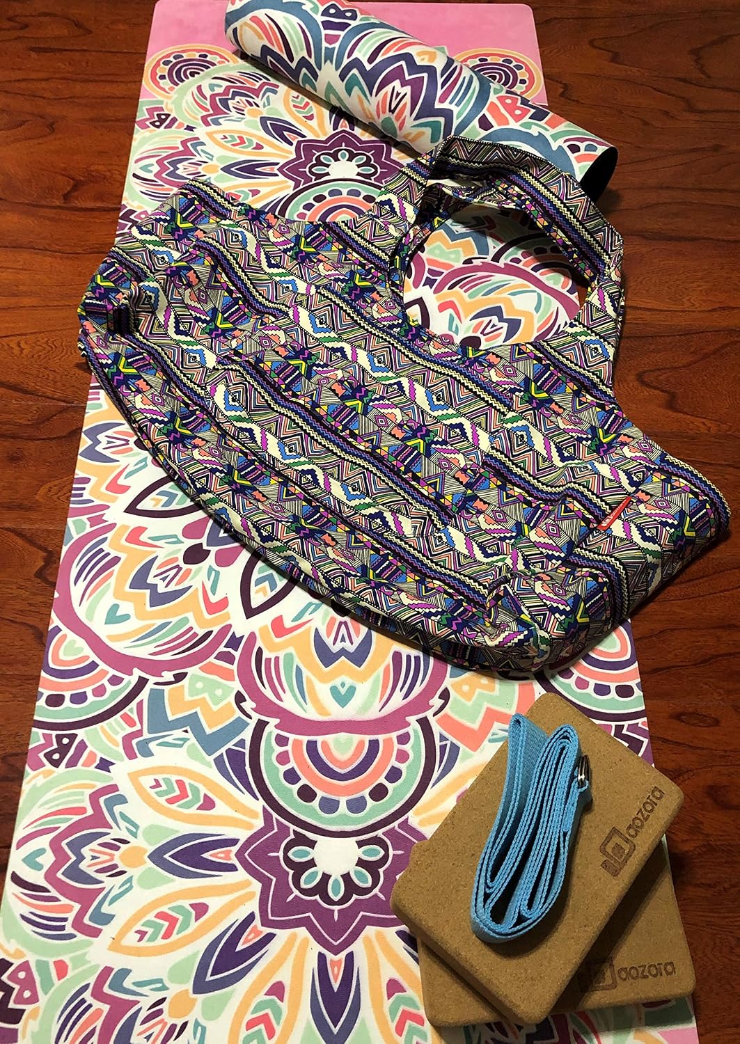 Aozora Yogamatten-Tasche, grosse Tragetasche für Yogamatte, Tragetasche, mit Taschen, passend für Ma