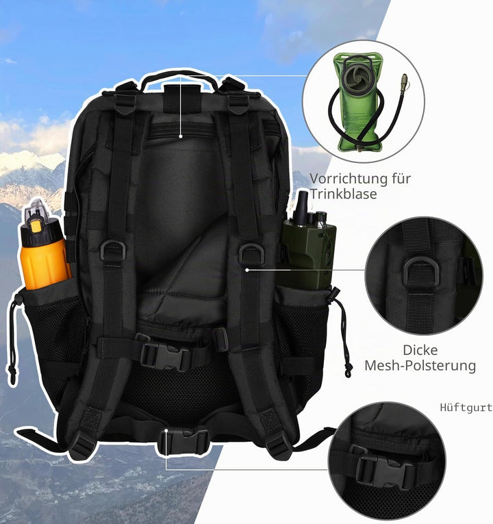 Hannibal Tactical Militär Taktischer Rucksack Cooper Rucksack Armee Assault Pack 3 Tage Bug Out Go B