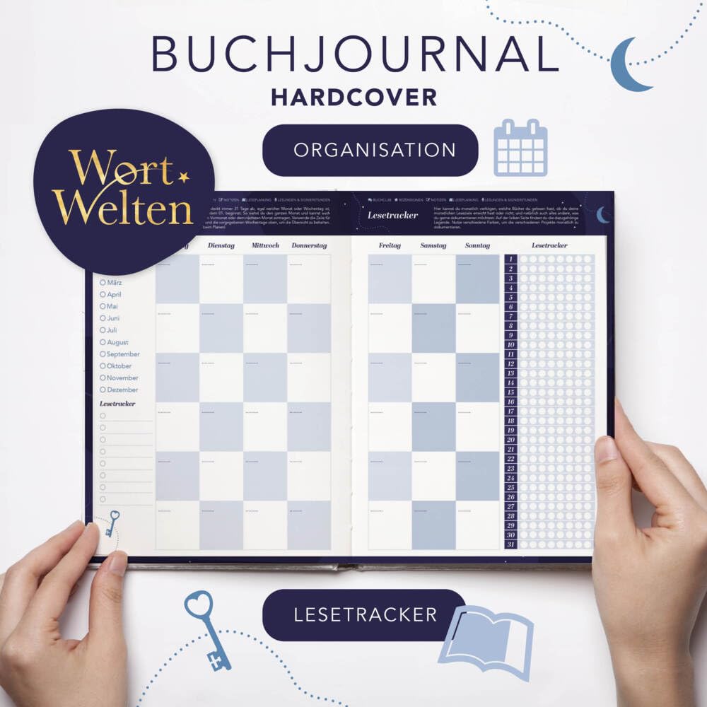 Wort Welten: Buchjournal XXL - Lesetagebuch & Buchjournal für 100 Bücher | Buchtagebuch für Blogger