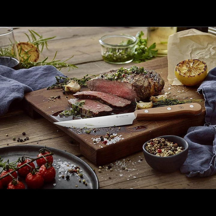 WÜSTHOF Steakmessersatz mit 4 Messern Pflaumenholzgriffe, Pflaumenholzgriffe