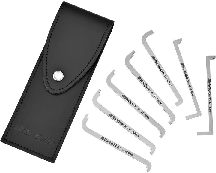 Multipick Profi Schloss Spanner TOK Set 7-teilig mit Echtleder Etui - Wichtiges Elite Dietrich Set u