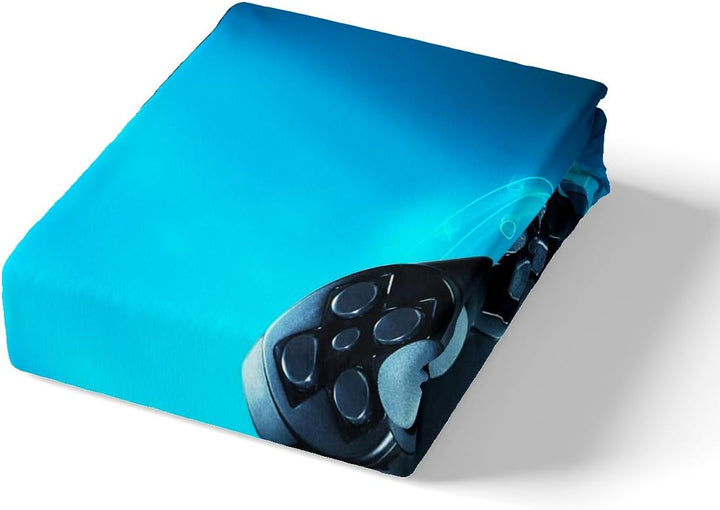 Homemissing Bettwäsche für Kinder, Jungen, Gamepad Druck, Bettbezug Blue Game Thema, Bettwäsche, Vid