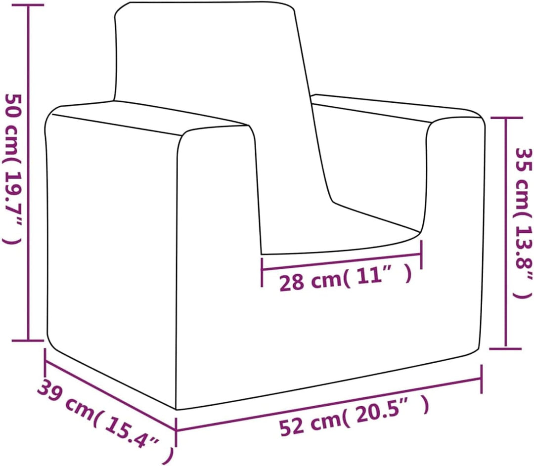 Tidyard Kindersofa Kindercouch Kindersessel Minisofa Longue Sofa Anthrazit Weich Plüsch Stuhl Anthra