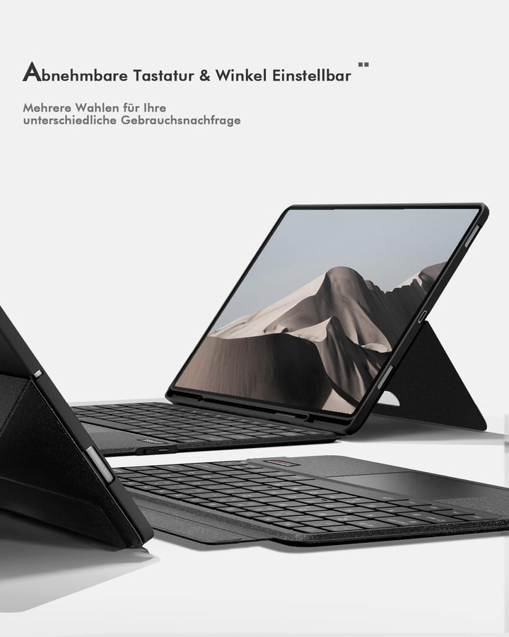 Doohoeek Tastatur Hülle mit LCD-Display für Samsung Galaxy Tab S10FE+ Plus 13,1 Zoll, Abnehmbare Blu