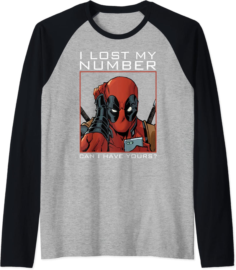 Marvel Deadpool I Lost My Number Can I Have Yours Raglan