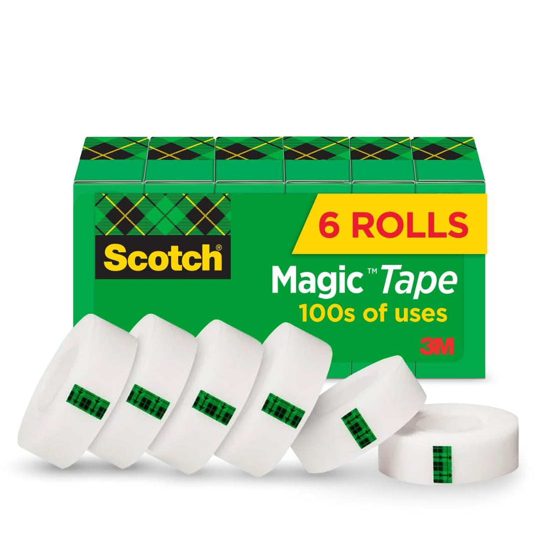 Magic Tape Refill, 3/4" x 1000", 6/Pack